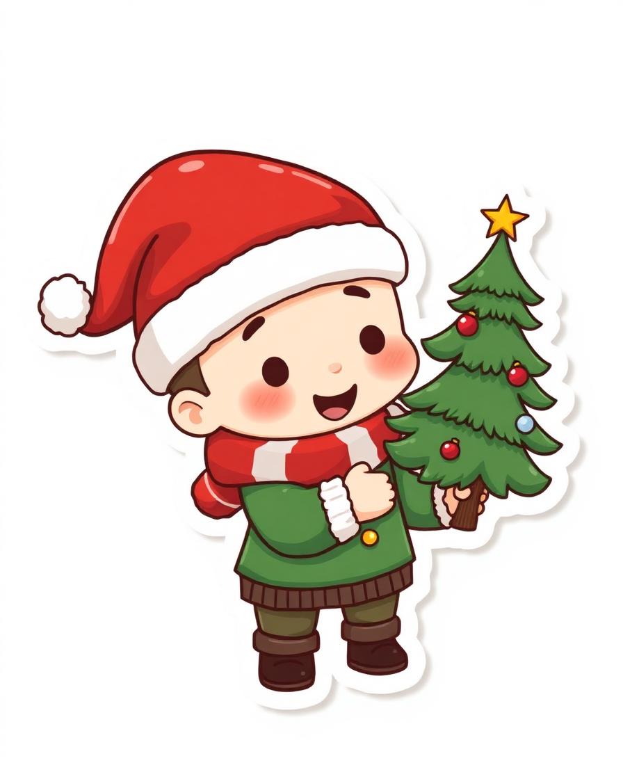Chibi Christmas Sticker